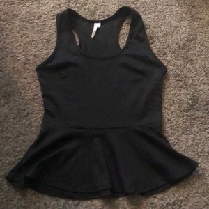 Peplum Razorback top